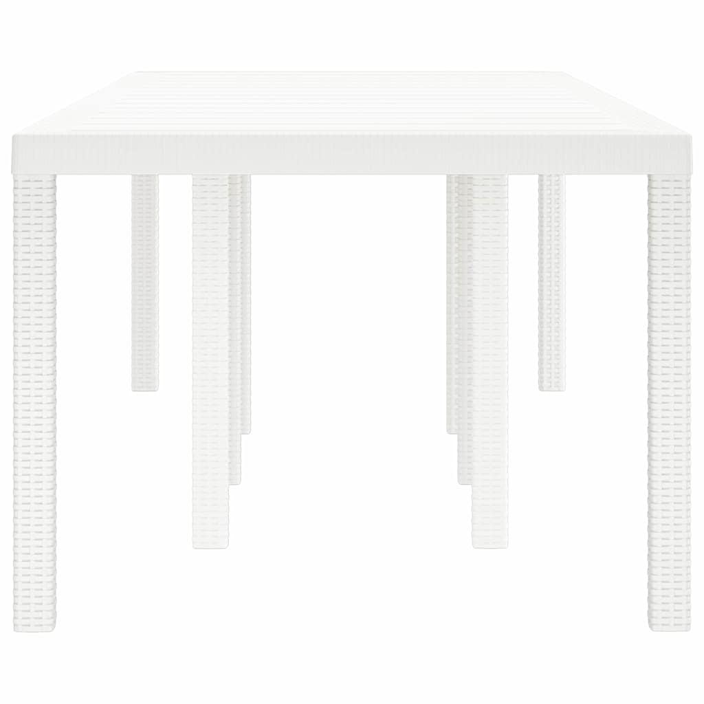 Kerti Asztal Fehér 250 x 100 x 73 cm polirattan