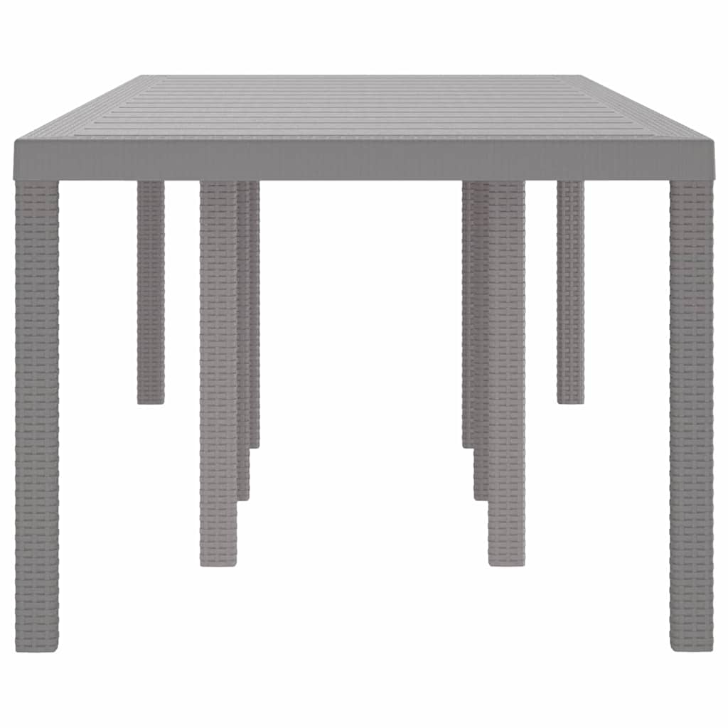 Kerti Asztal Világosszürke 250 x 100 x 73 cm polirattan