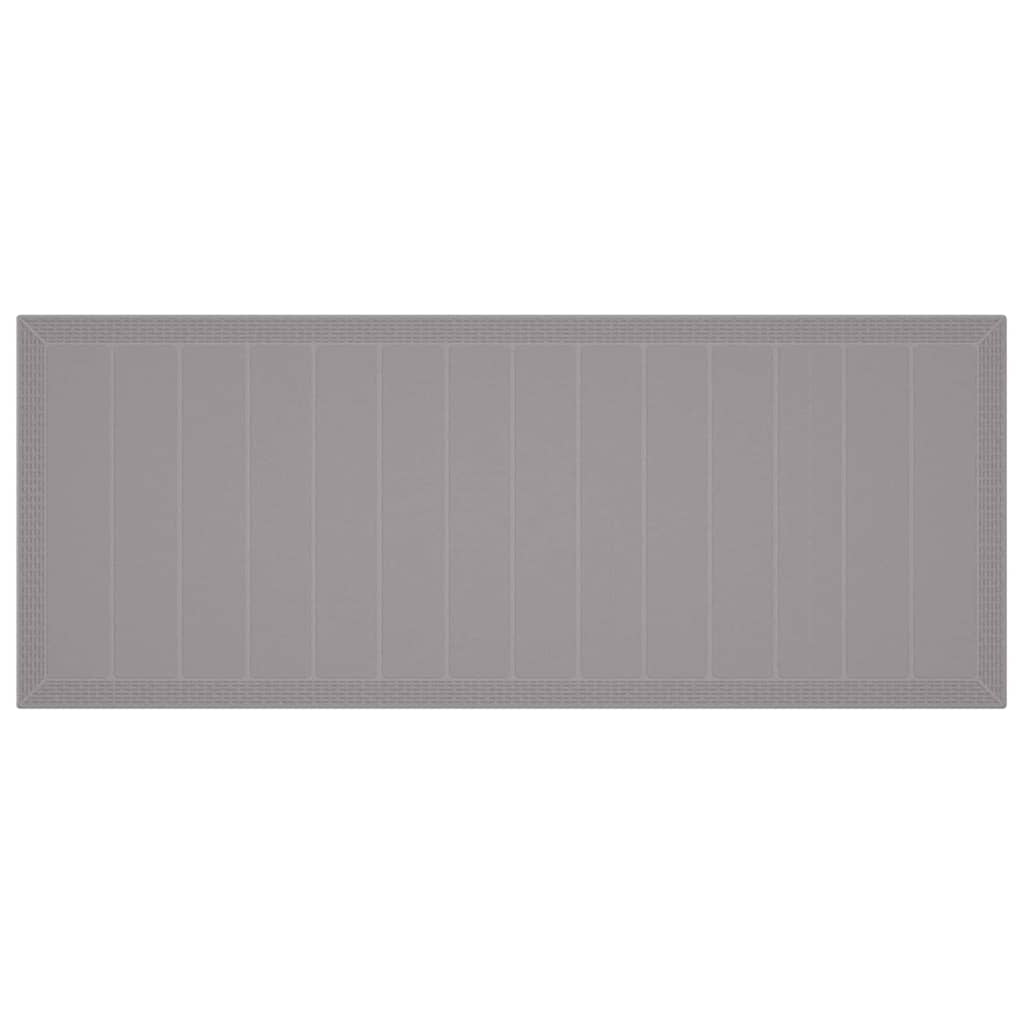 Kerti Asztal Világosszürke 250 x 100 x 73 cm polirattan