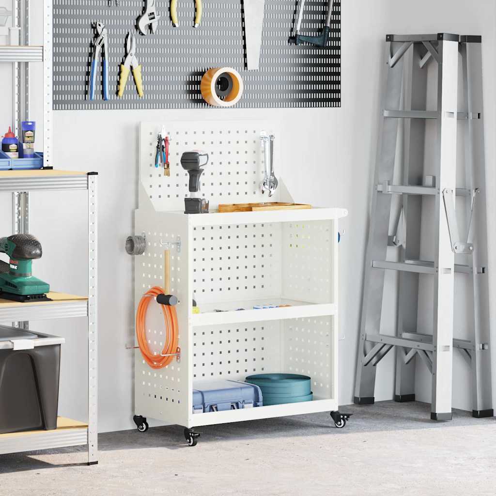 Eszköz Kocsi Fehér 65 x 35 x 111 cm Hidegen hengerelt acél