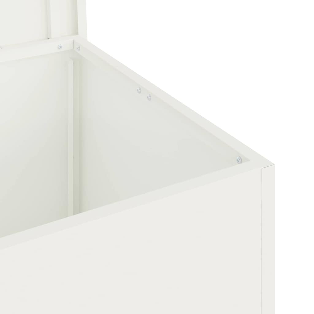 Kerti tároló párna doboz Acél 80 x 50,5 x 50 cm 220 Fehér