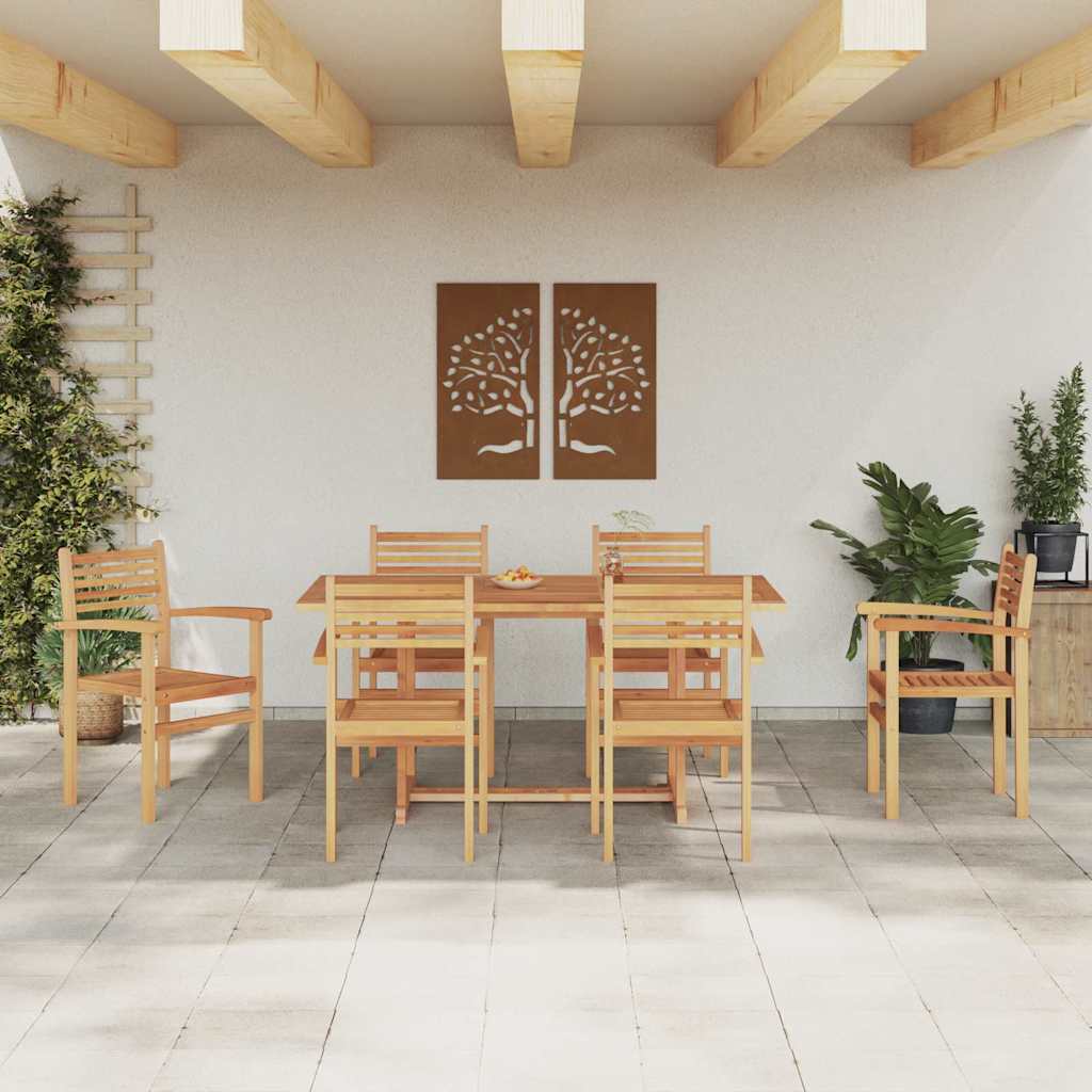 Szék 6 pcs Barna 56 x 55 x 90.5 cm Tömör Teakfa