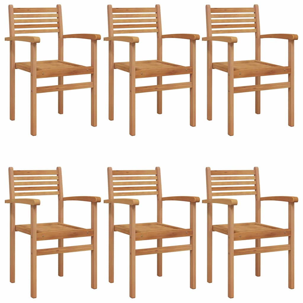Szék 6 pcs Barna 56 x 55 x 90.5 cm Tömör Teakfa