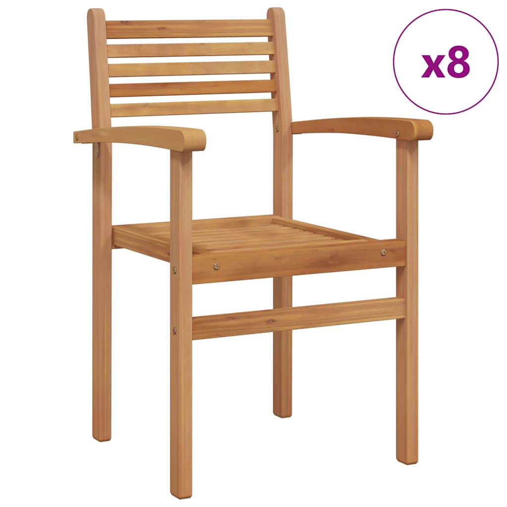 Szék 8 pcs Barna 56 x 55 x 90.5 cm Tömör Teakfa