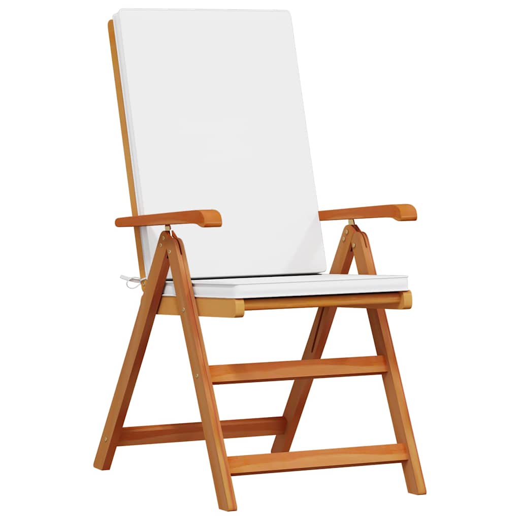 Kerti Szék 6 pcs Barna és fehér 57 x 71,5 x 104 cm Tömör Teakfa