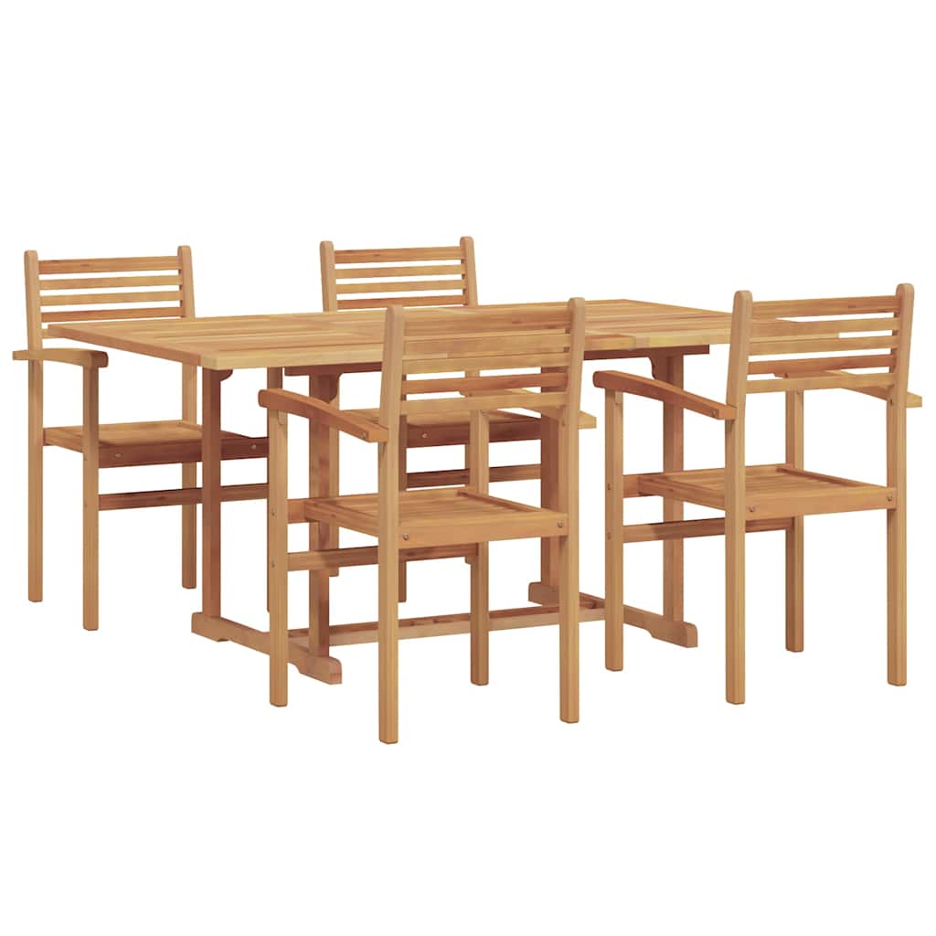Kert étkező szett 5 pcs Természetes Tömör Akácfa
