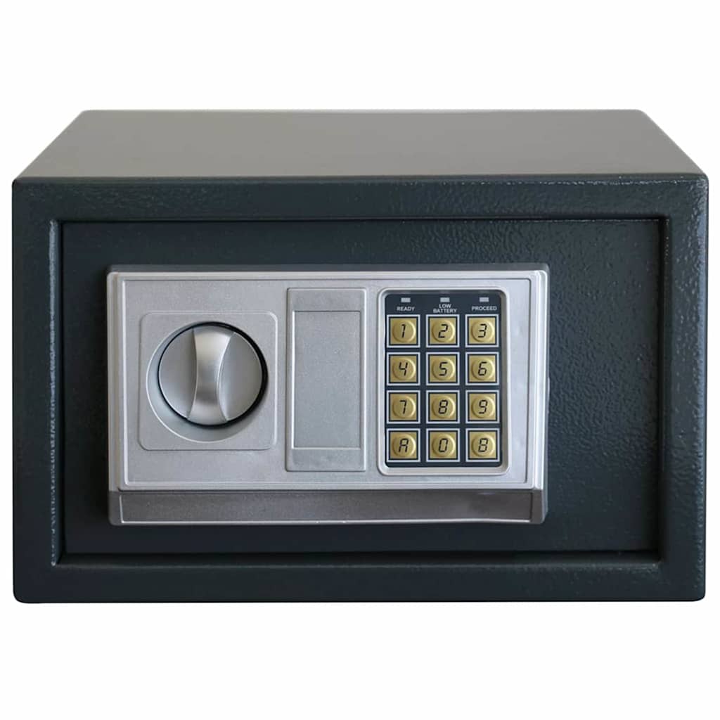 Digitális Széf zárral Sötétszürke 31 x 20 x 20 cm Acél