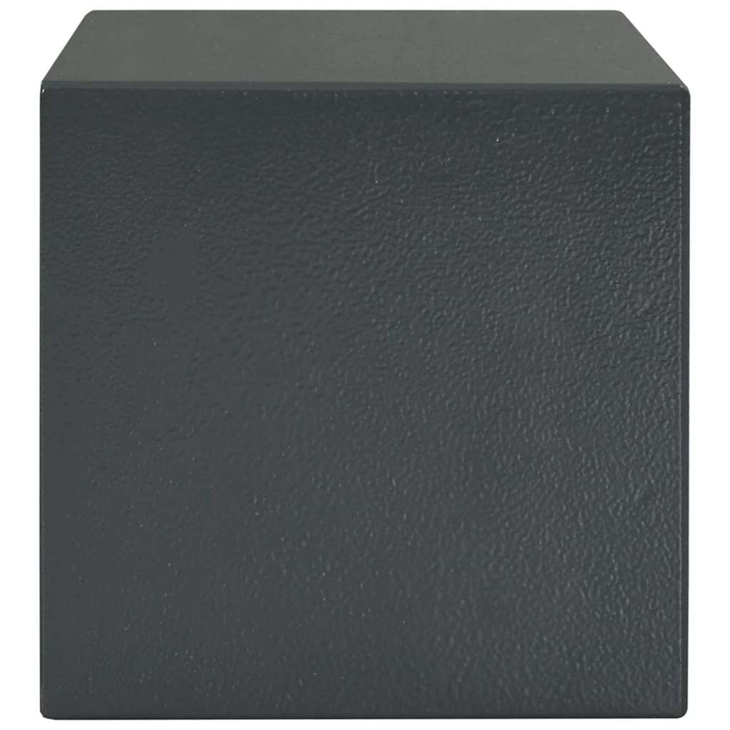 Széf doboz zárral Sötétszürke 23 x 17 x 17 cm Acél