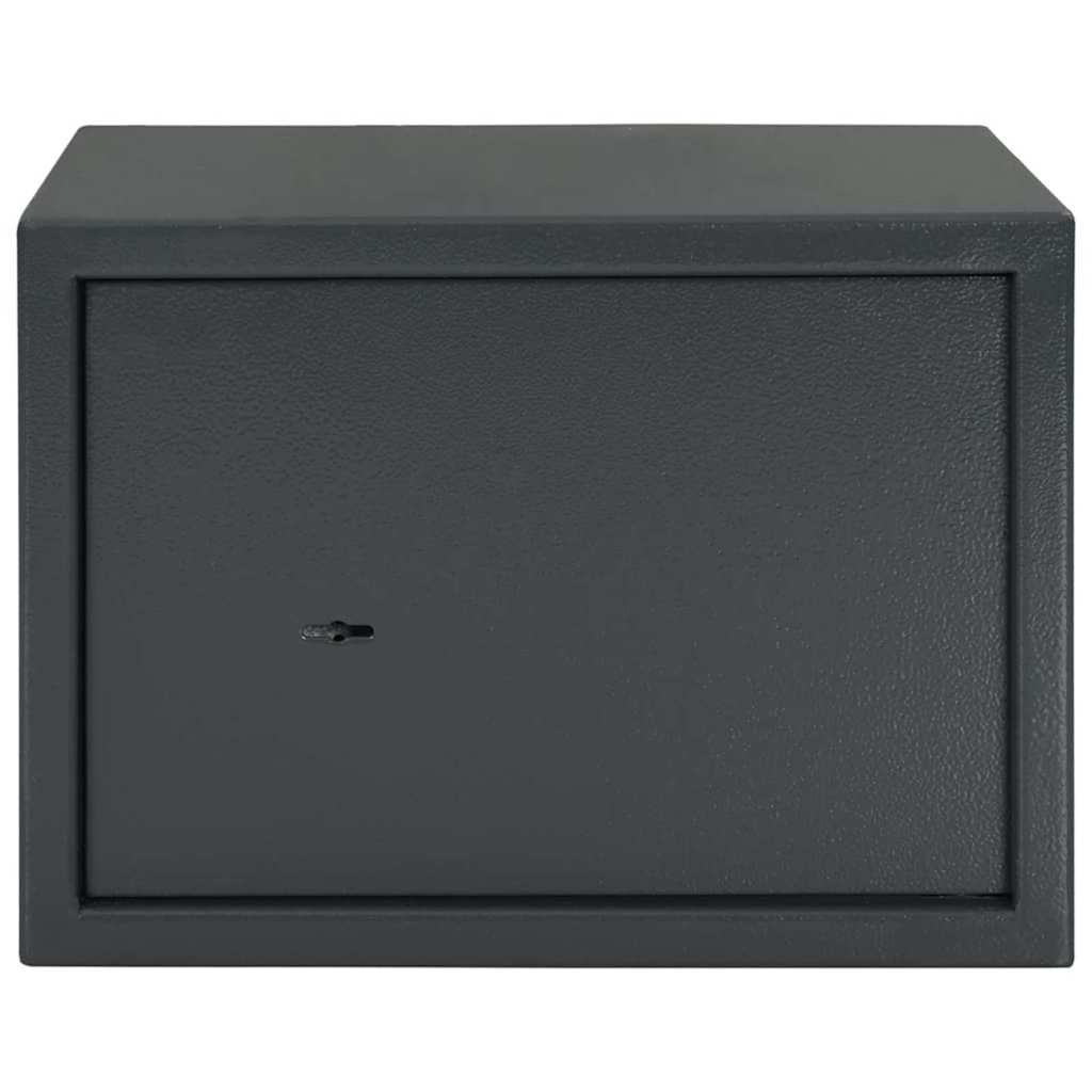Széf doboz zárral Sötétszürke 35 x 25 x 25 cm Acél
