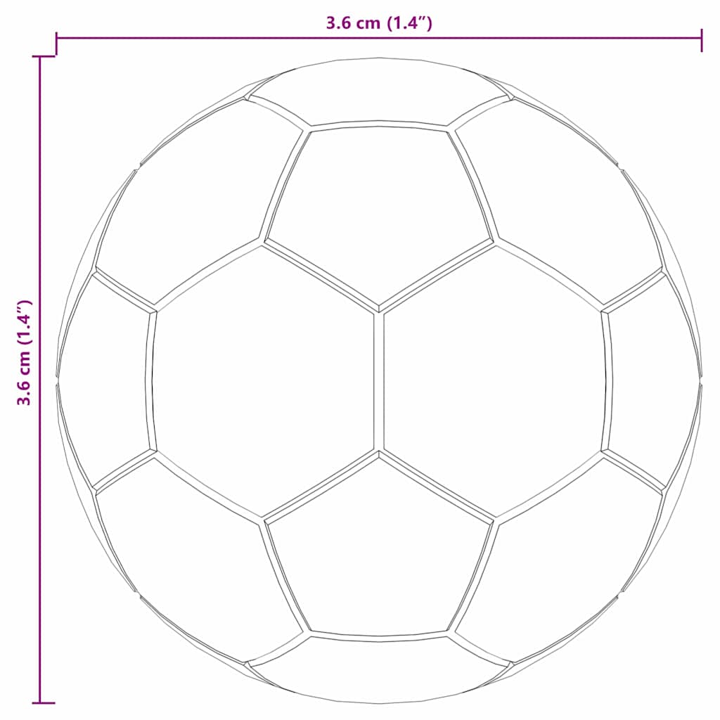 Asztali focik 12 pcs Fehér 3,6 x 3,6 cm Polipropilén