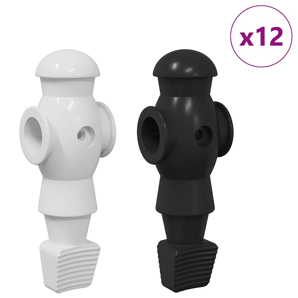 Fociasztal Játékosok 24 pcs Fekete és Fehér 3,6 x 3,1 x 10,8 cm