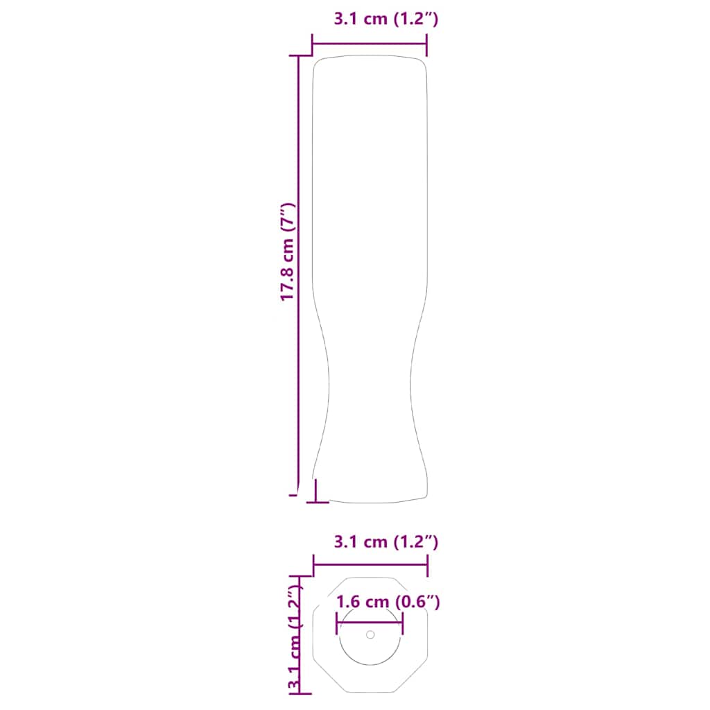 Fociasztal Fogantyúk 10 db Fekete 3,1 x 3,1 x 17,8 cm PP