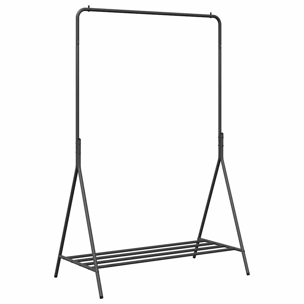 Ruhafogó tárolóval Fekete 100 x 56 x 154 cm Acél