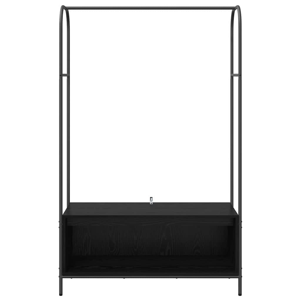 Ruhafogó Fekete 100 x 44 x 160 cm Szerelt Fa