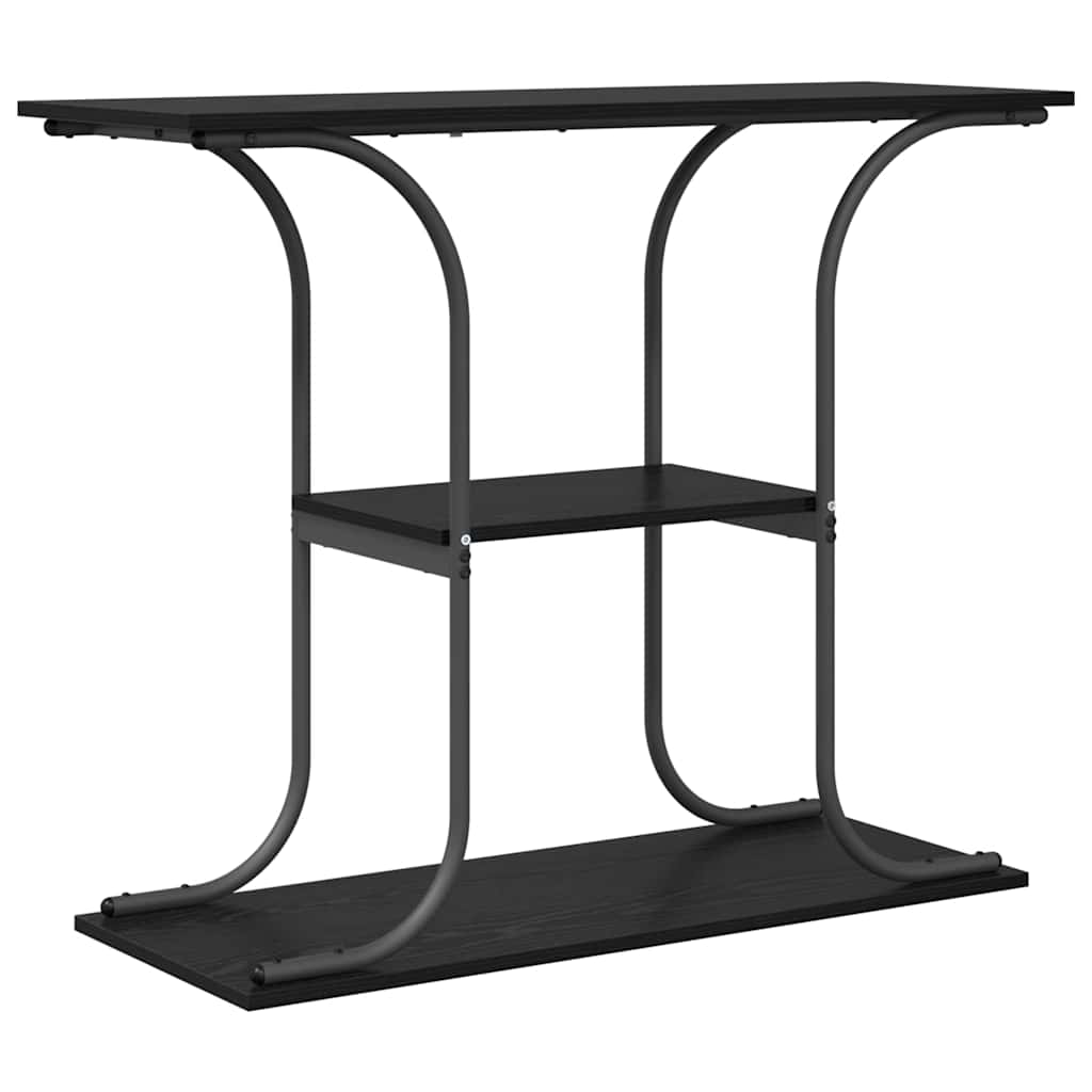 Konzolasztal Fekete tölgy 101 x 35 x 80,5 cm Szerelt Fa