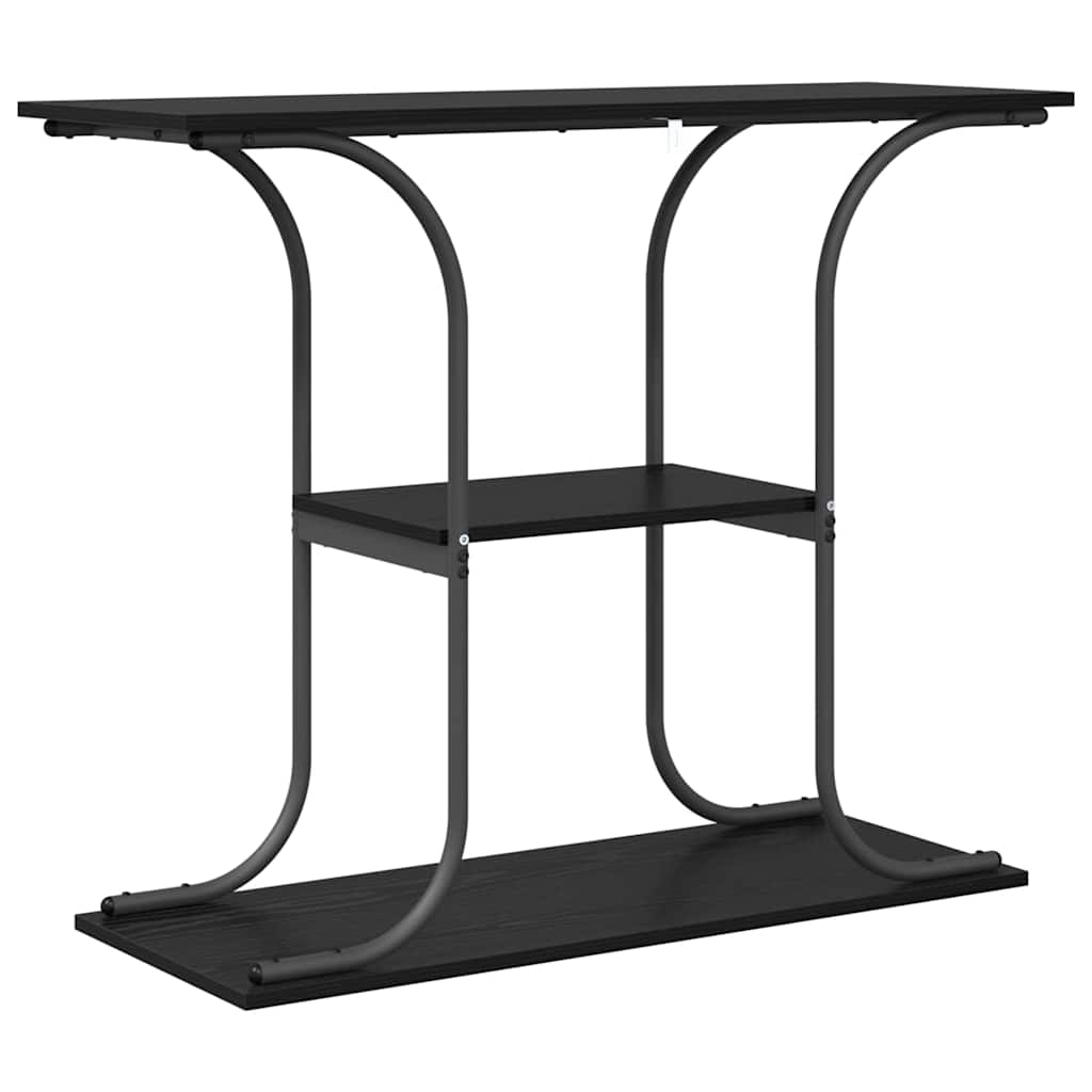 Konzolasztal Fekete tölgy 101 x 35 x 80,5 cm Szerelt Fa