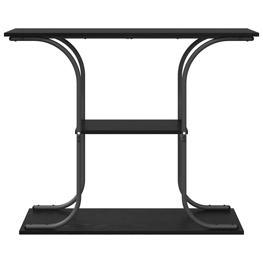 Konzolasztal Fekete tölgy 101 x 35 x 80,5 cm Szerelt Fa