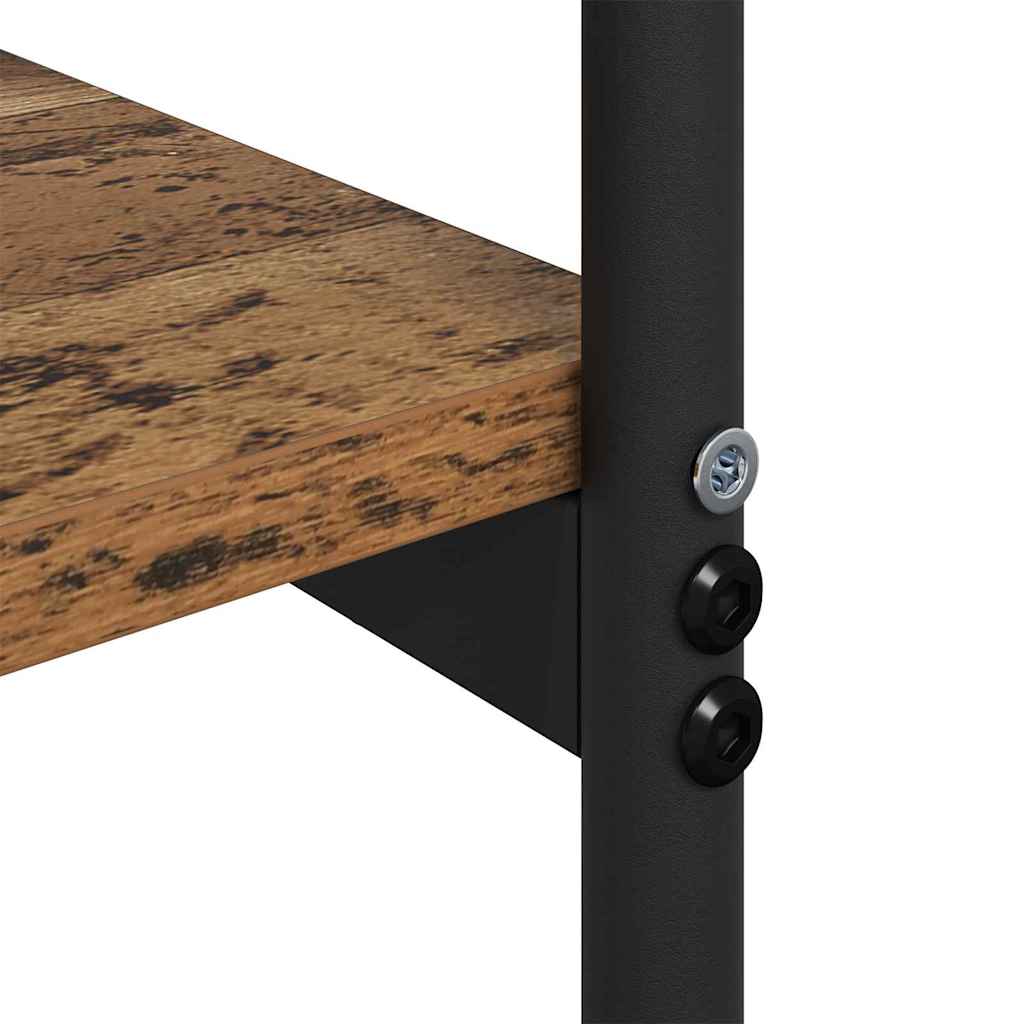 Konzolasztal polcokkal Öreg fa 101 x 35 x 80,5 cm Szerelt Fa