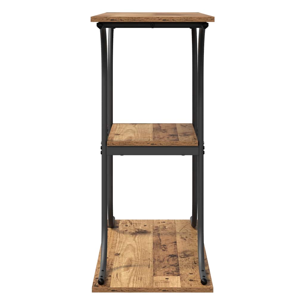 Konzolasztal polcokkal Öreg fa 101 x 35 x 80,5 cm Szerelt Fa