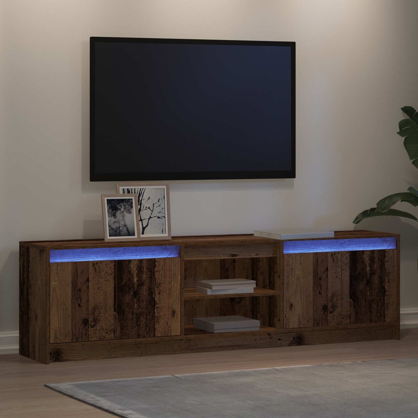 TV egységek 180 x 34 x 50 cm Barna Szerelt fa