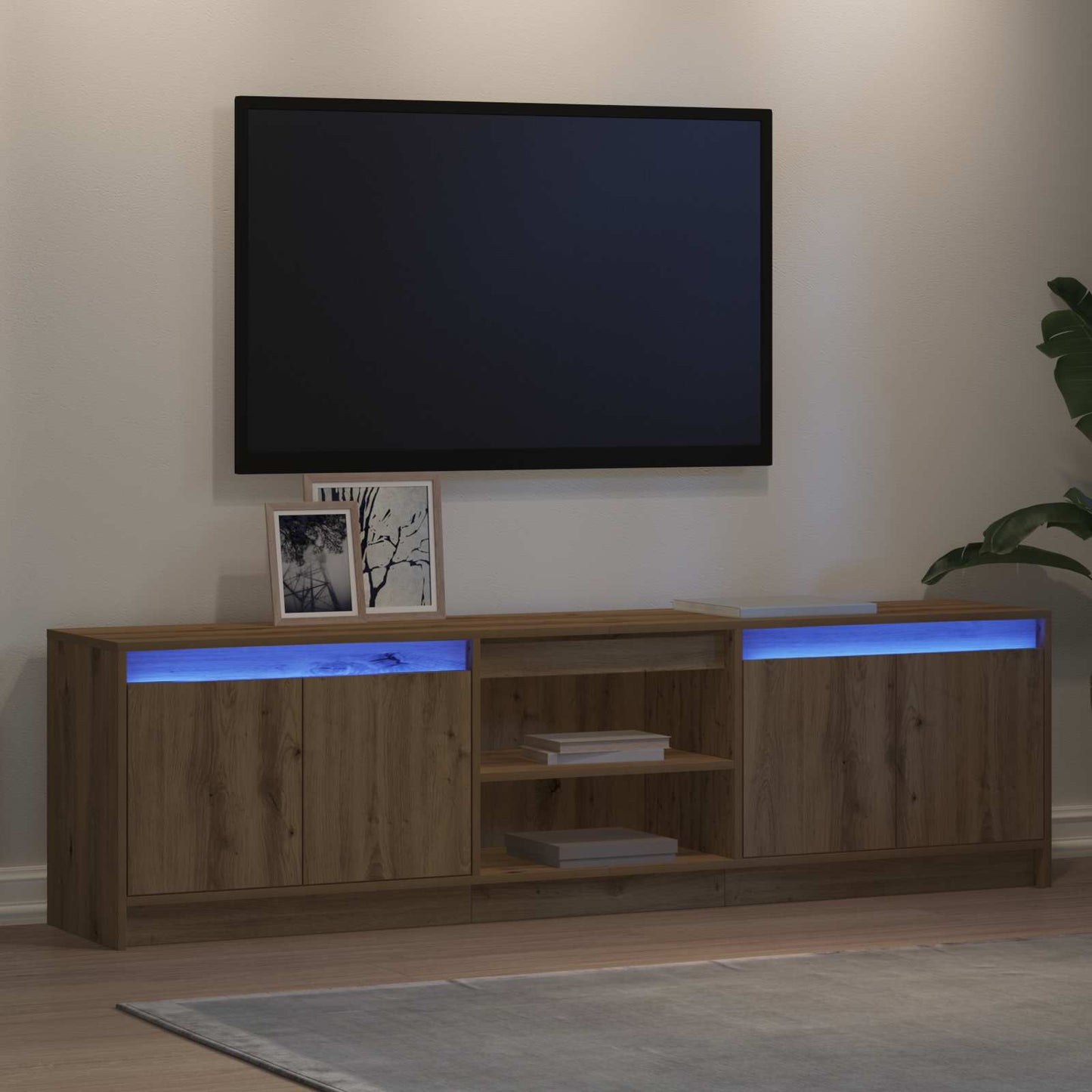 TV egységek 180 x 34 x 50 cm Barna Faanyag