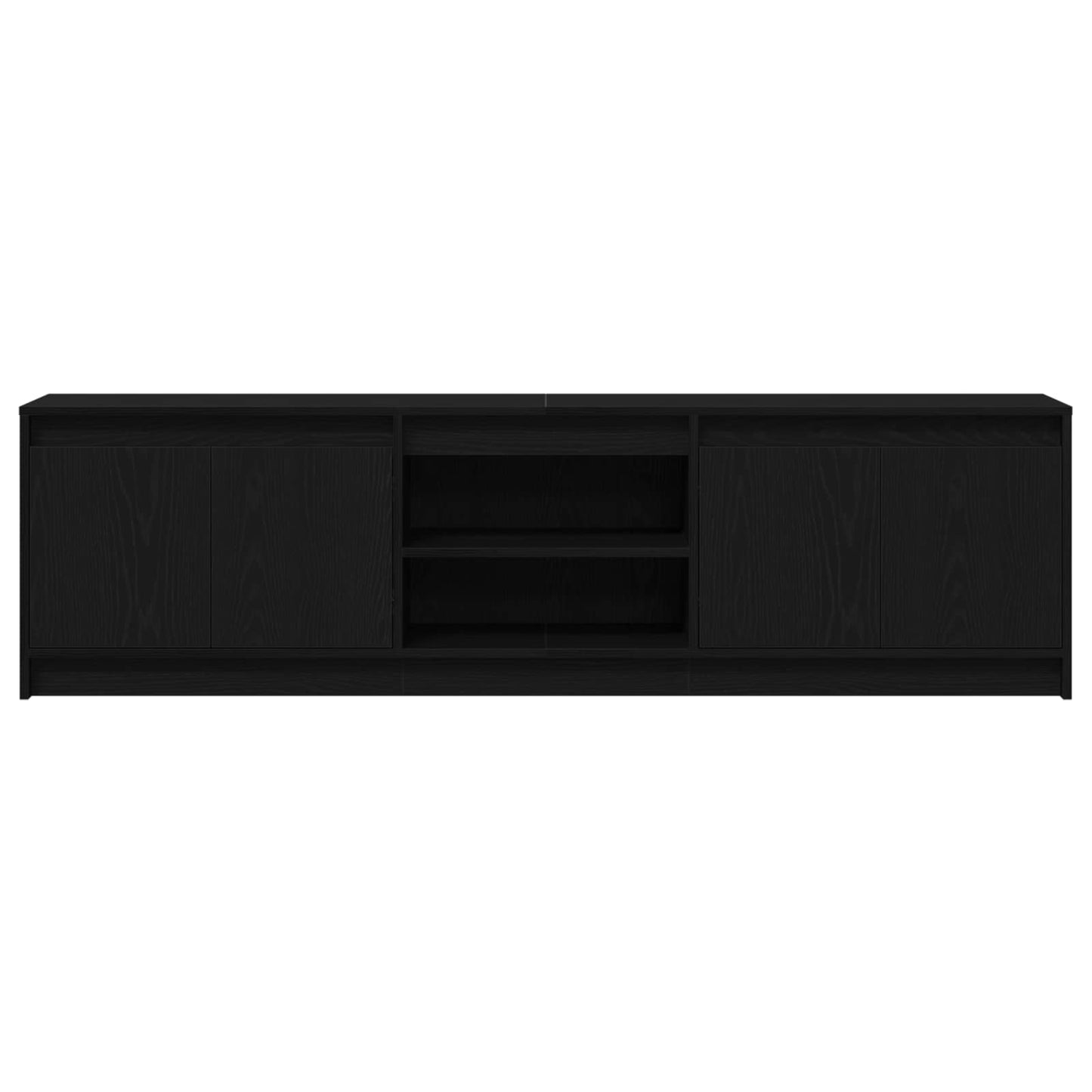 TV egységek 2 pcs Fekete 180 x 34 x 50 cm Faanyag