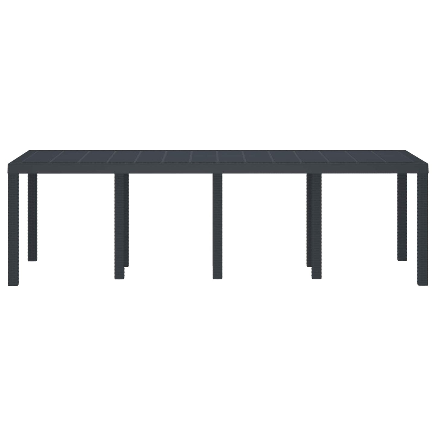 Kerti Asztal Antracit 250 x 100 x 73 cm polirattan