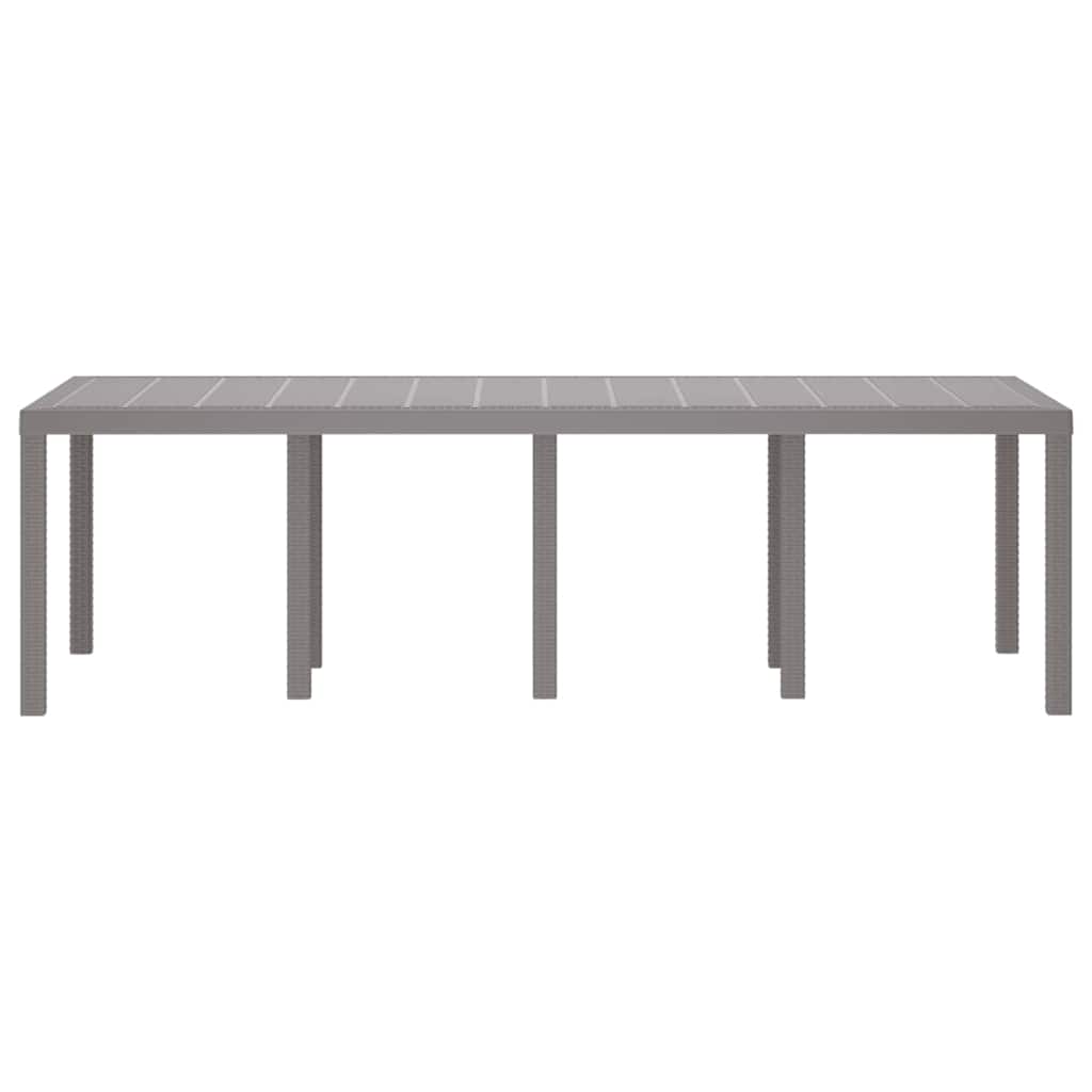 Kerti Asztal Világosszürke 250 x 100 x 73 cm polirattan