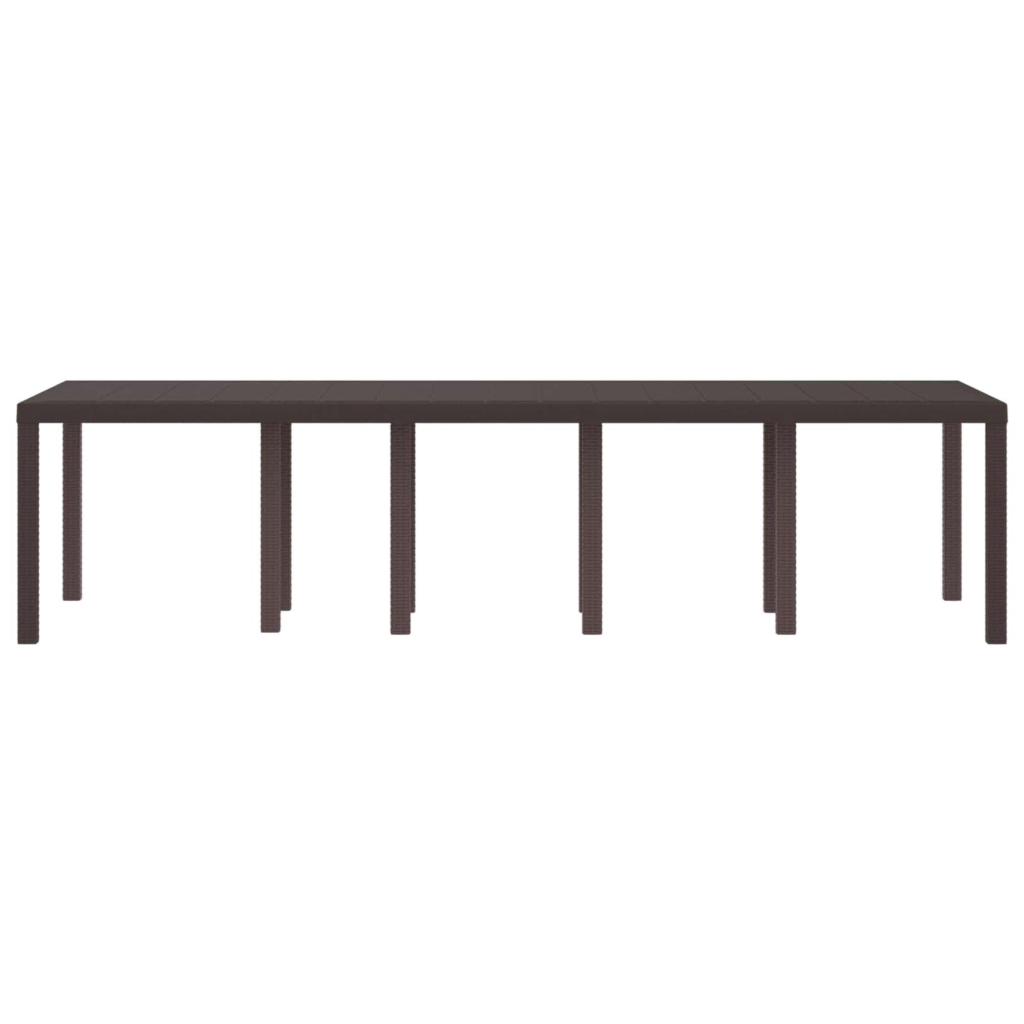 Kerti Étkezőasztal Barna 300 x 100 x 73 cm polirattan