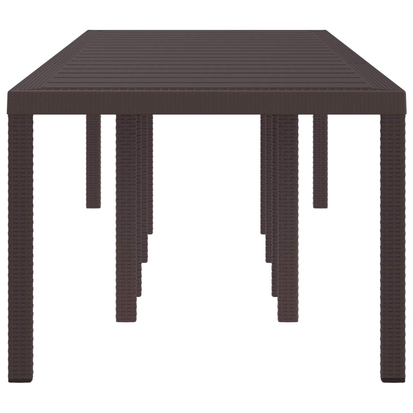 Kerti Étkezőasztal Barna 300 x 100 x 73 cm polirattan