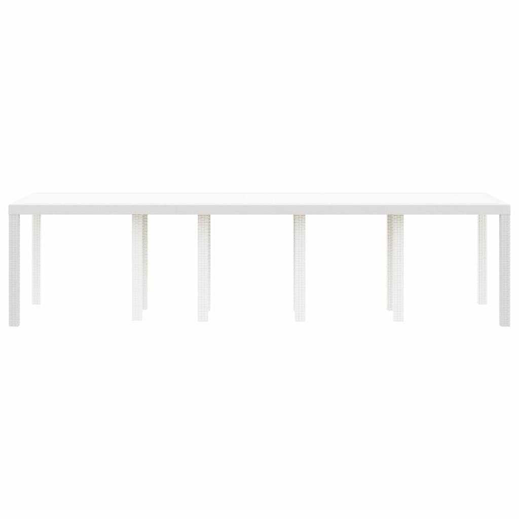 Kerti Asztal Fehér 300 x 100 x 73 cm polirattan