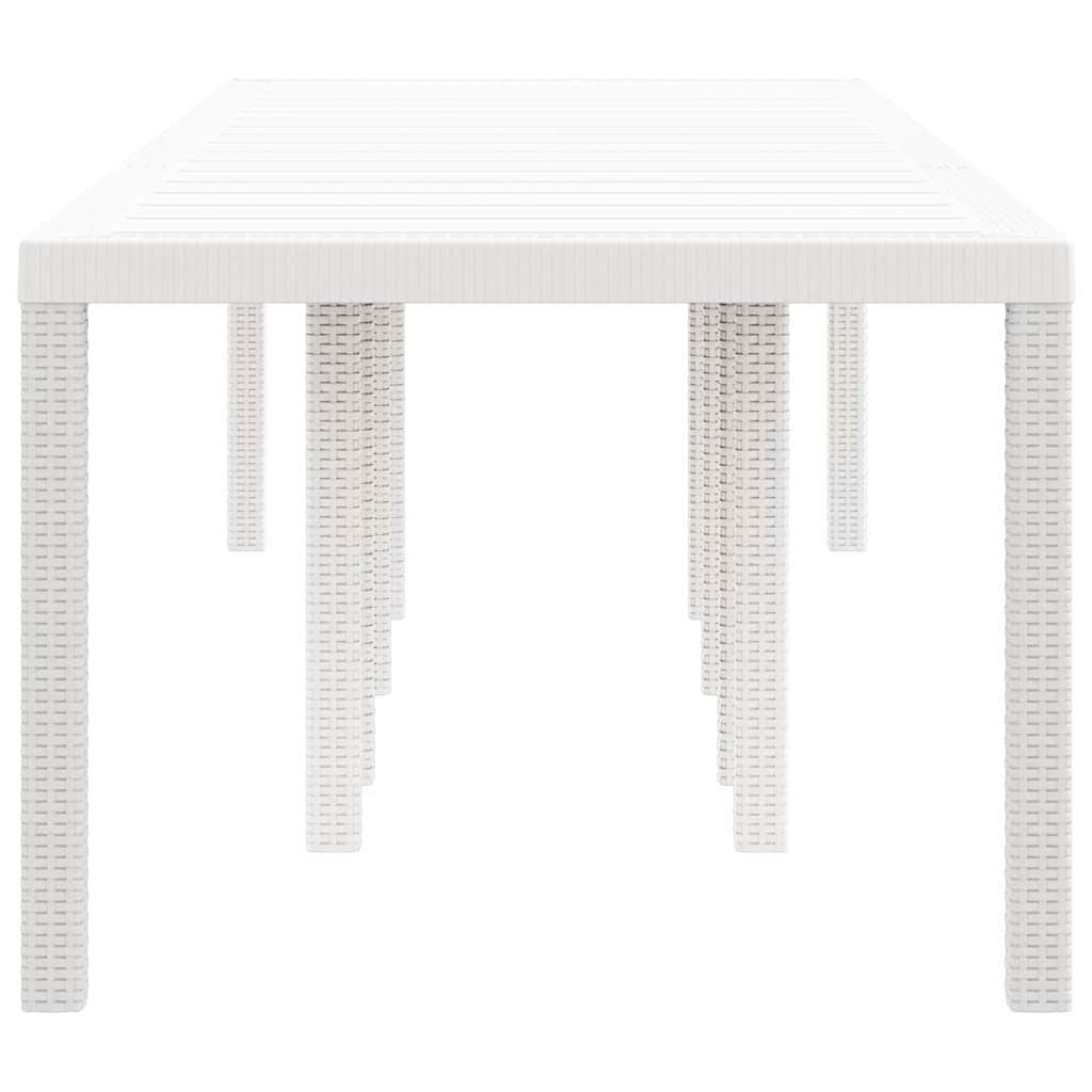Kerti Asztal Fehér 300 x 100 x 73 cm polirattan