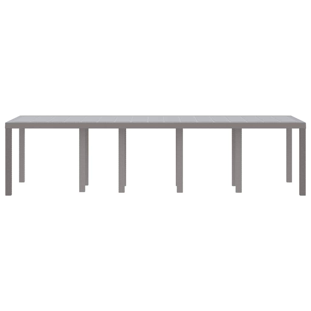 Kerti Asztal Világosszürke 300 x 100 x 73 cm polirattan