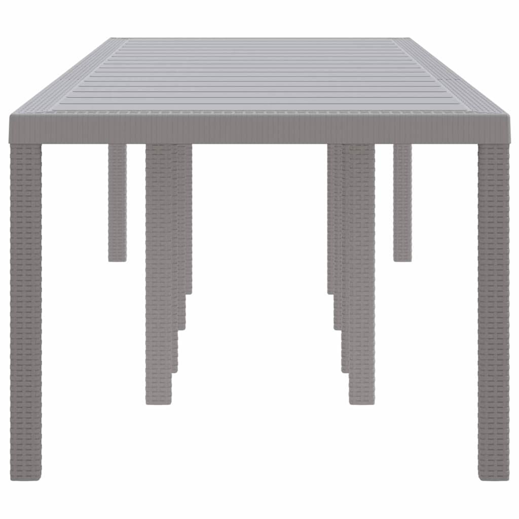 Kerti Asztal Világosszürke 300 x 100 x 73 cm polirattan