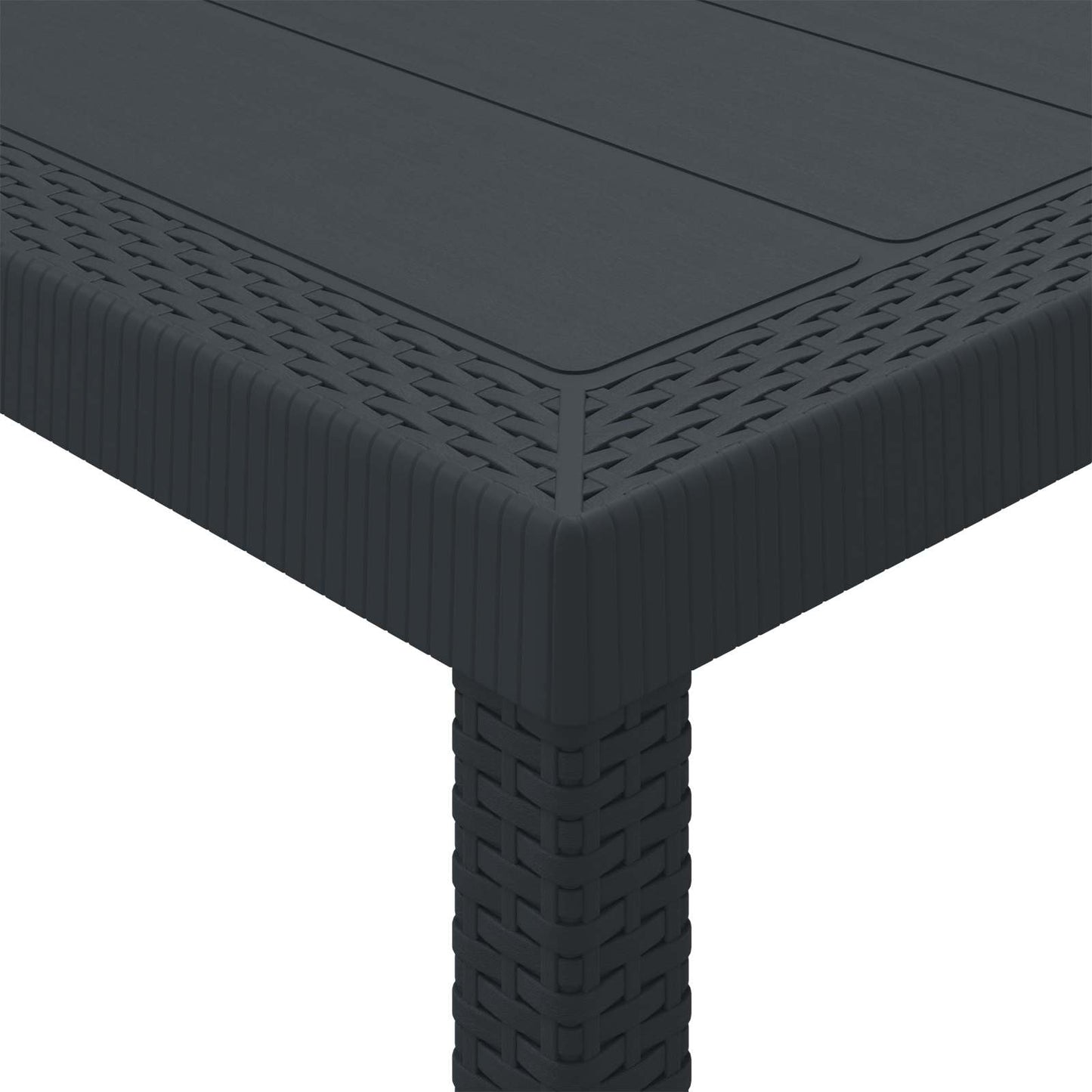 Kerti Asztal Antracit 350 x 100 x 74 cm polirattan