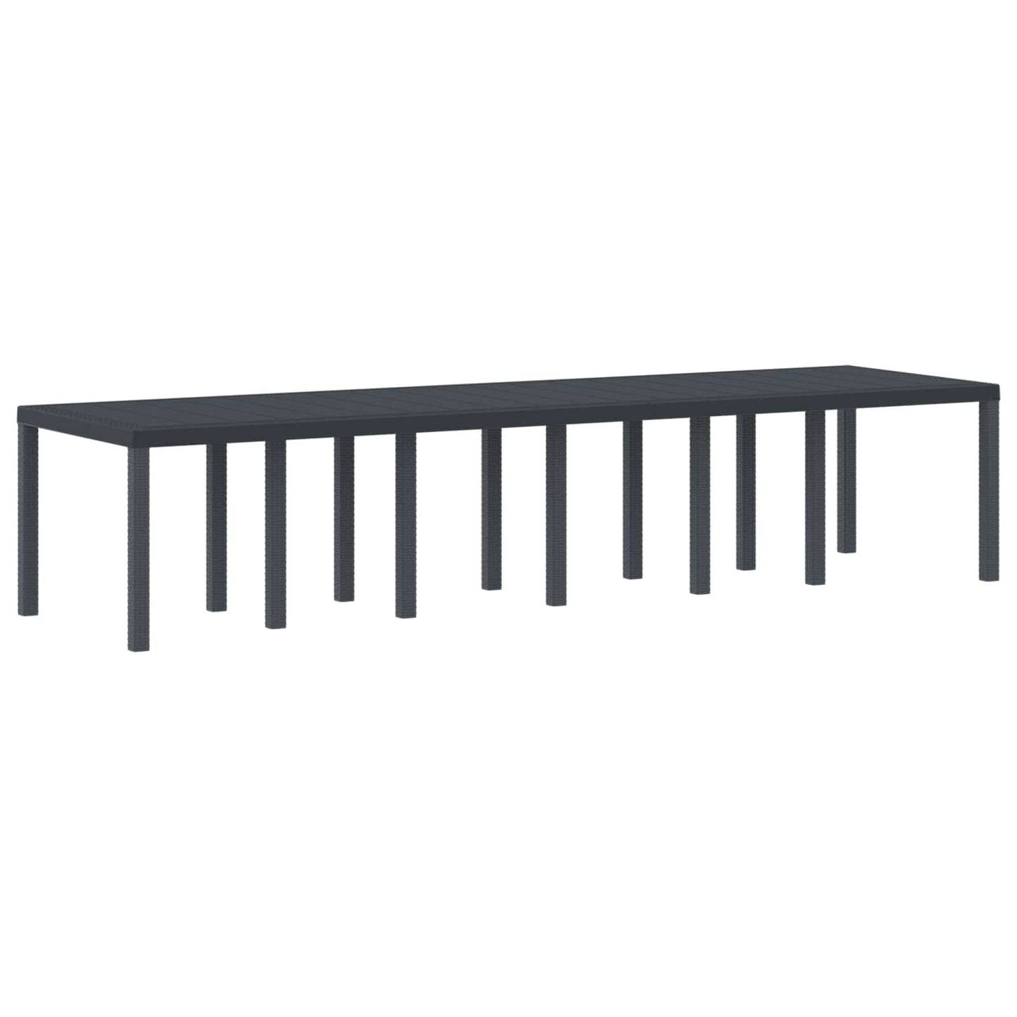 Kerti Asztal Antracit 350 x 100 x 74 cm polirattan