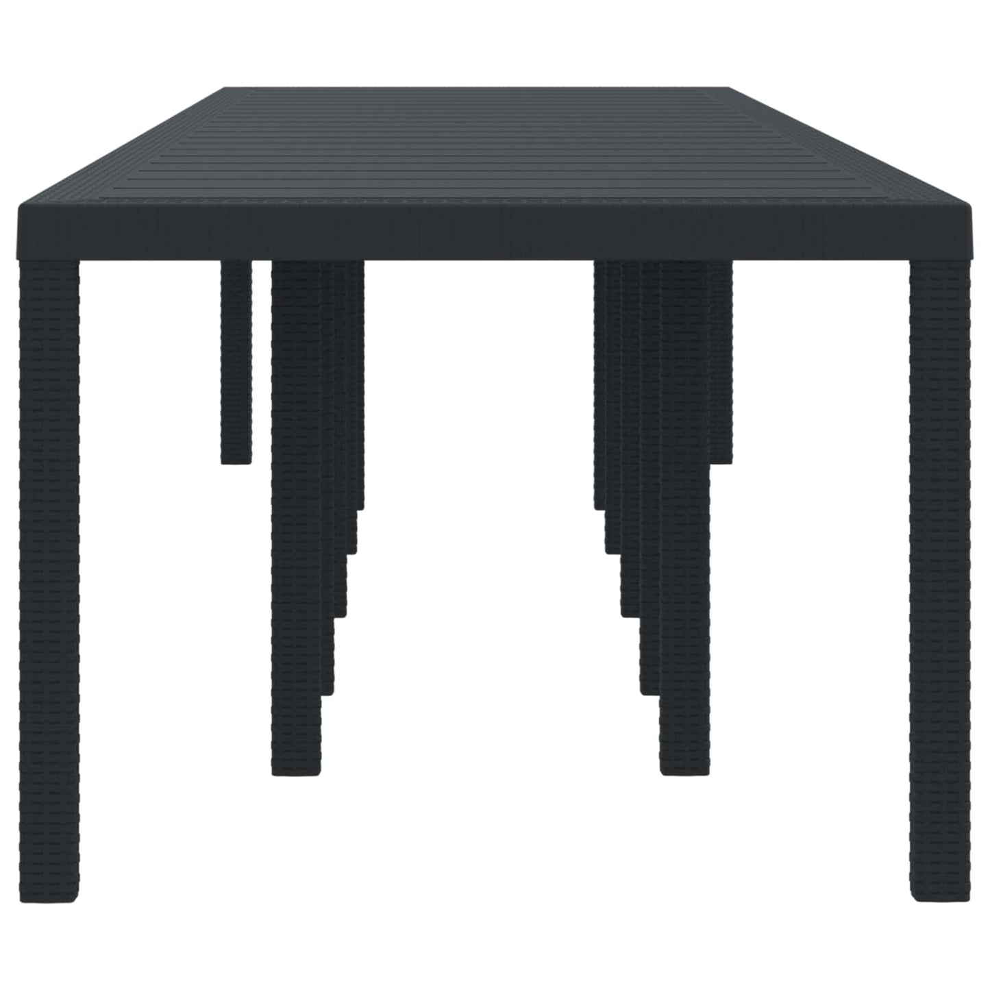 Kerti Asztal Antracit 350 x 100 x 74 cm polirattan