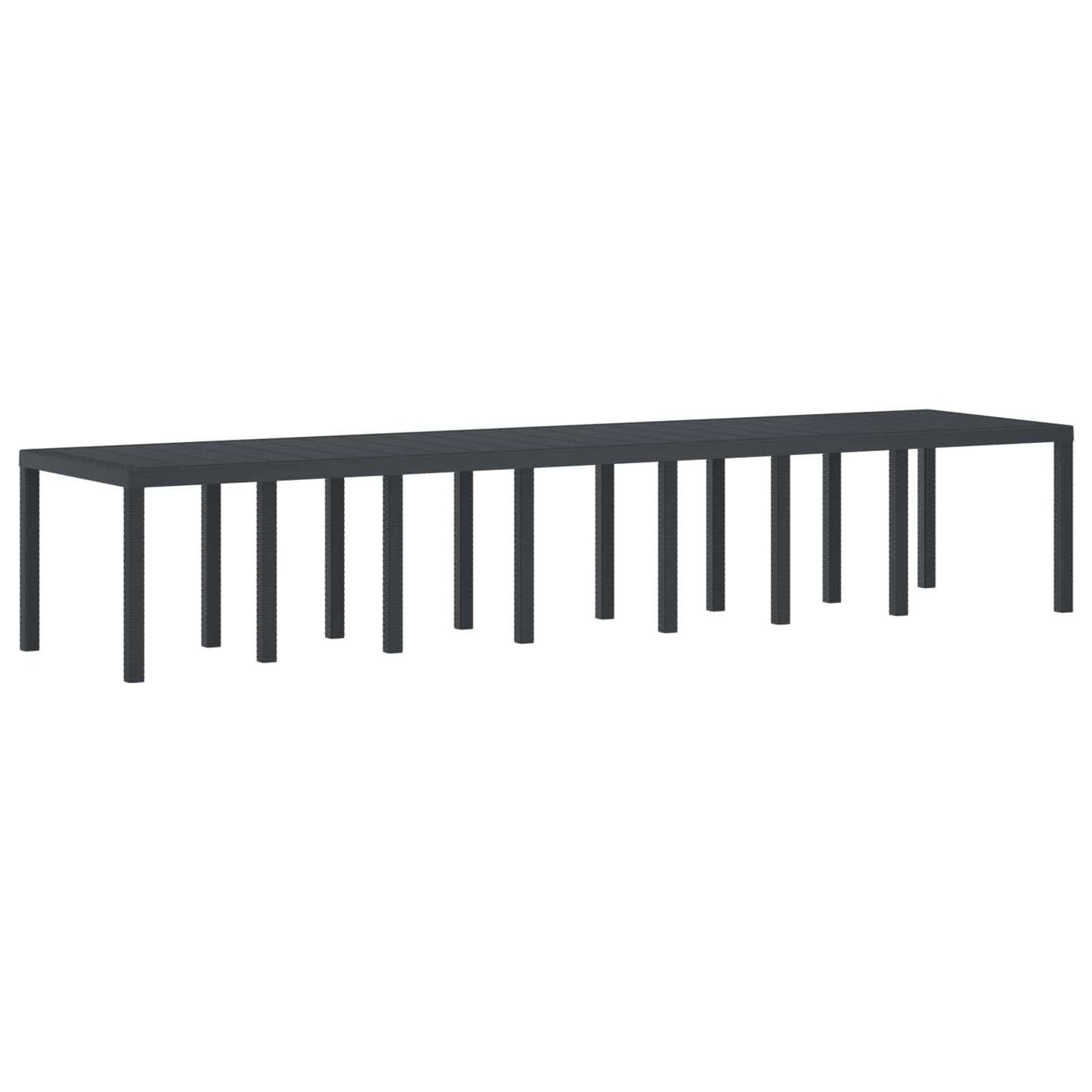 Kerti Asztal Antracit 400 x 100 x 73 cm polirattan