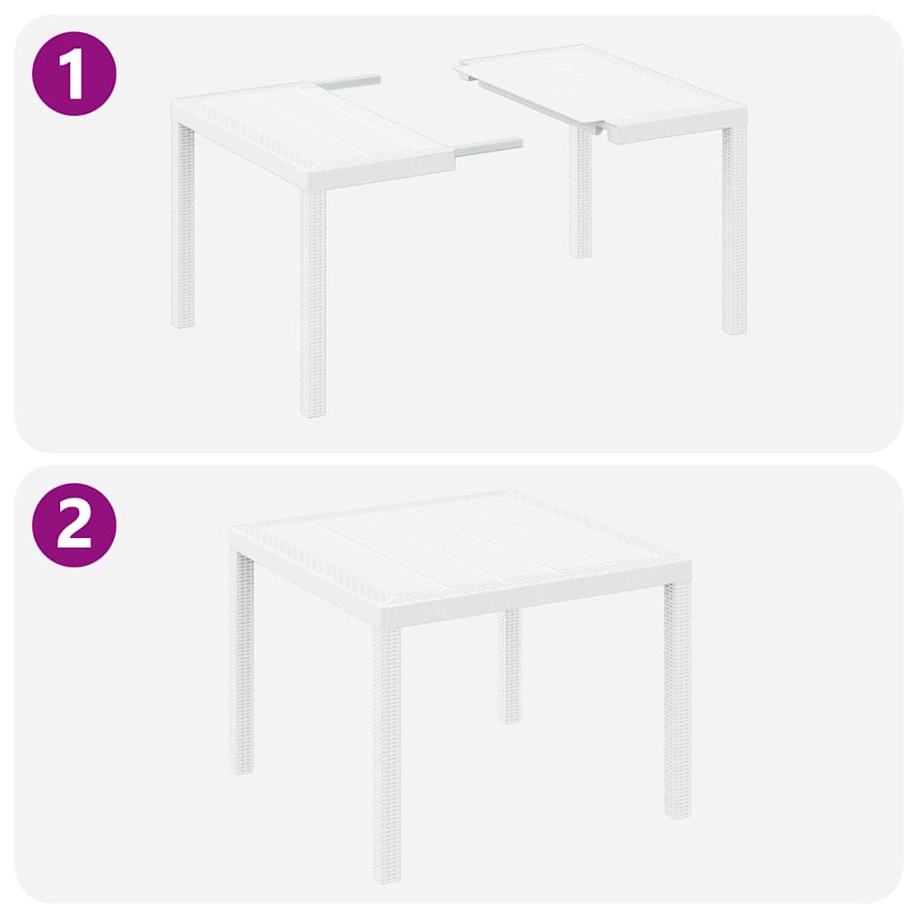 Kert étkező szett 5 db Fehér Polipropilén