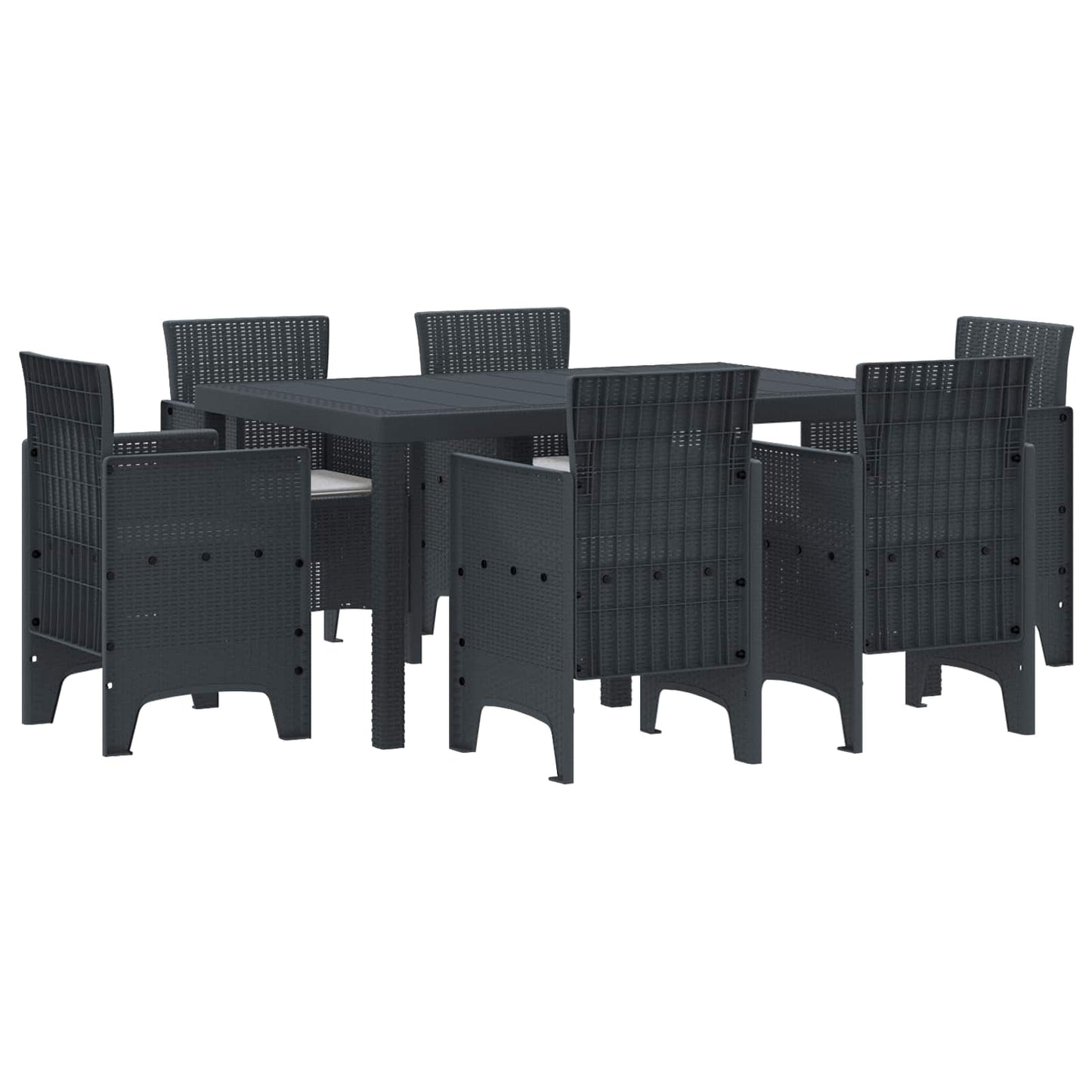 Kert étkező szett 7 pcs Antracit Polt rattan