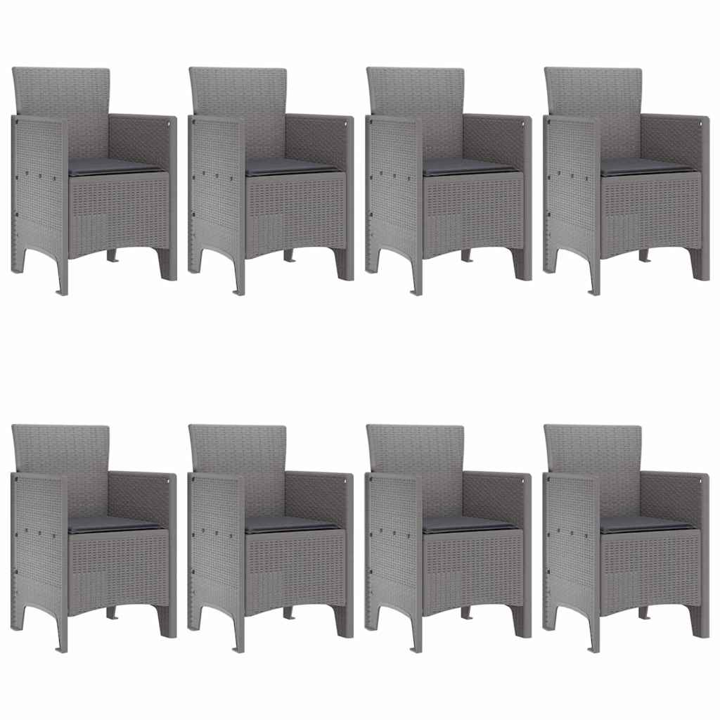 Kert étkező szett 9 pcs Világosszürke Polipropilén