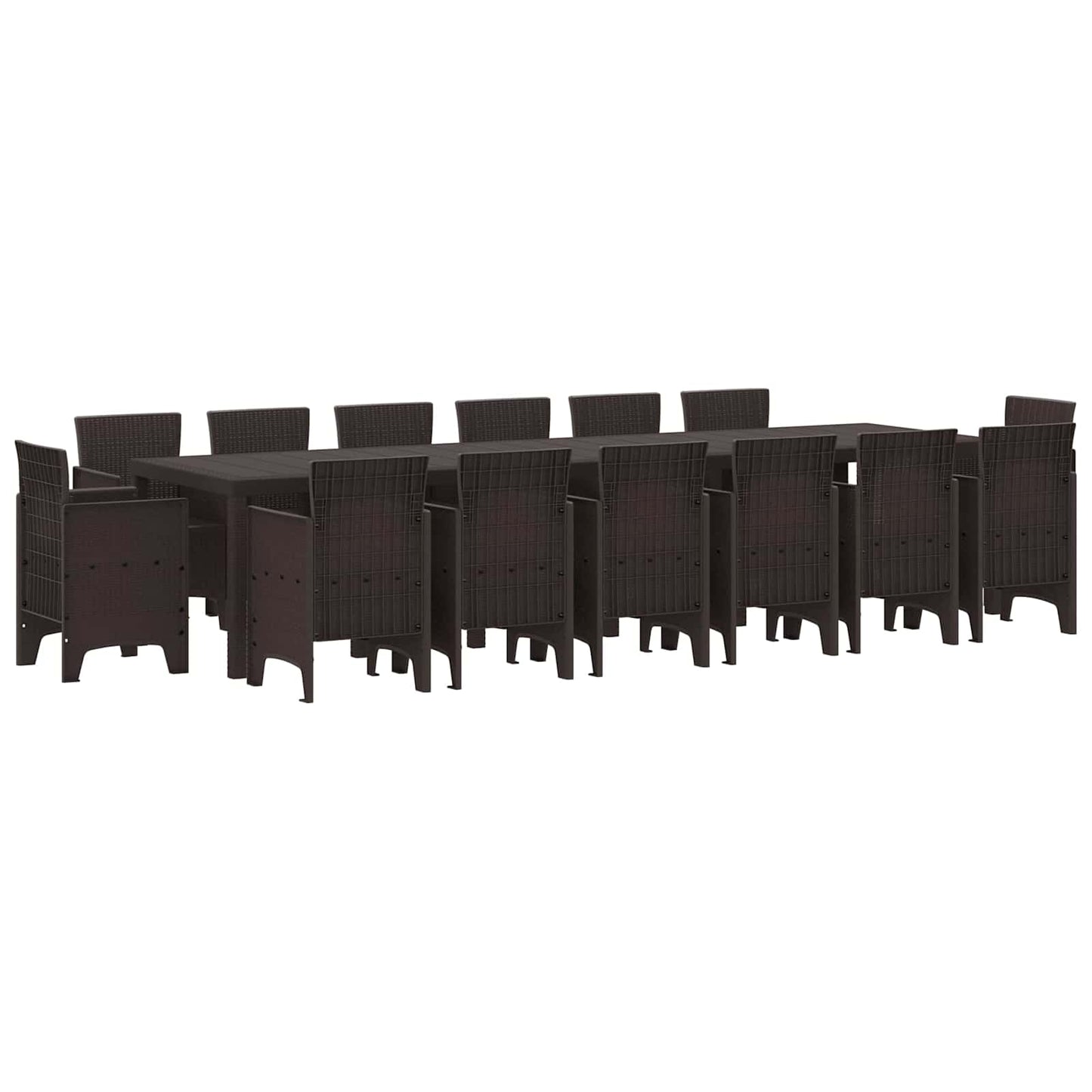 Kert étkező szett 15 pcs Barna Polt rattan