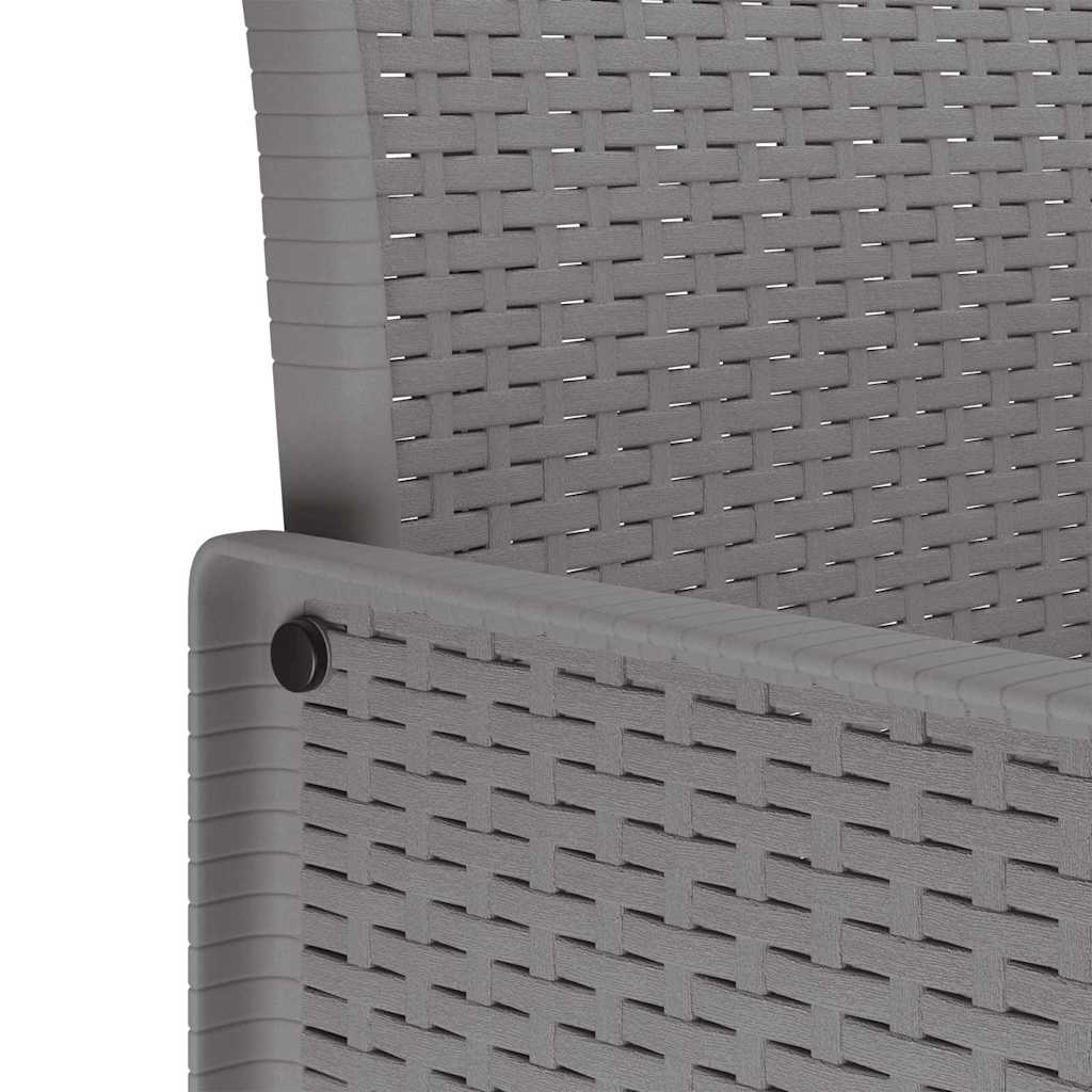 Kert étkező szett 15 db Világosszürke Polt rattan