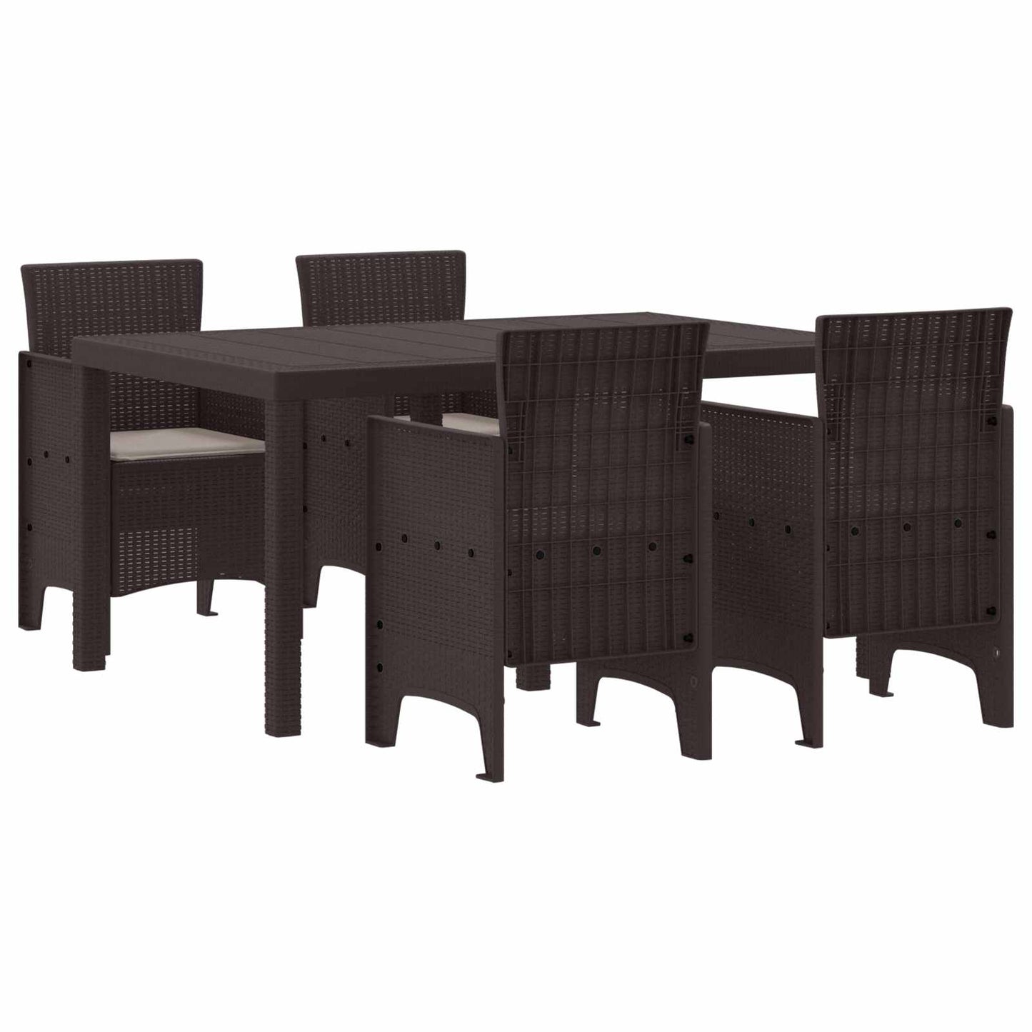 Kert étkező szett 5 pcs Barna Polt rattan