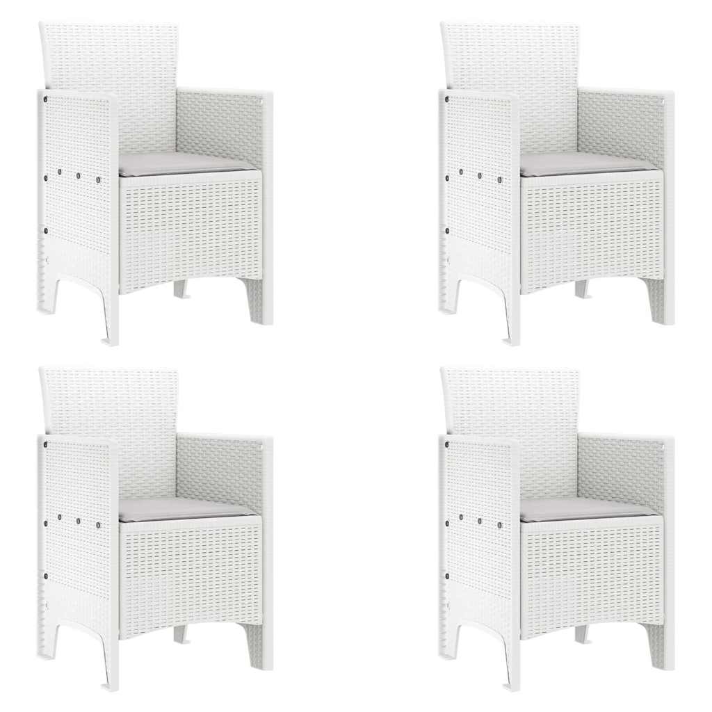 Kert étkező szett 5 pcs Fehér Polt rattan