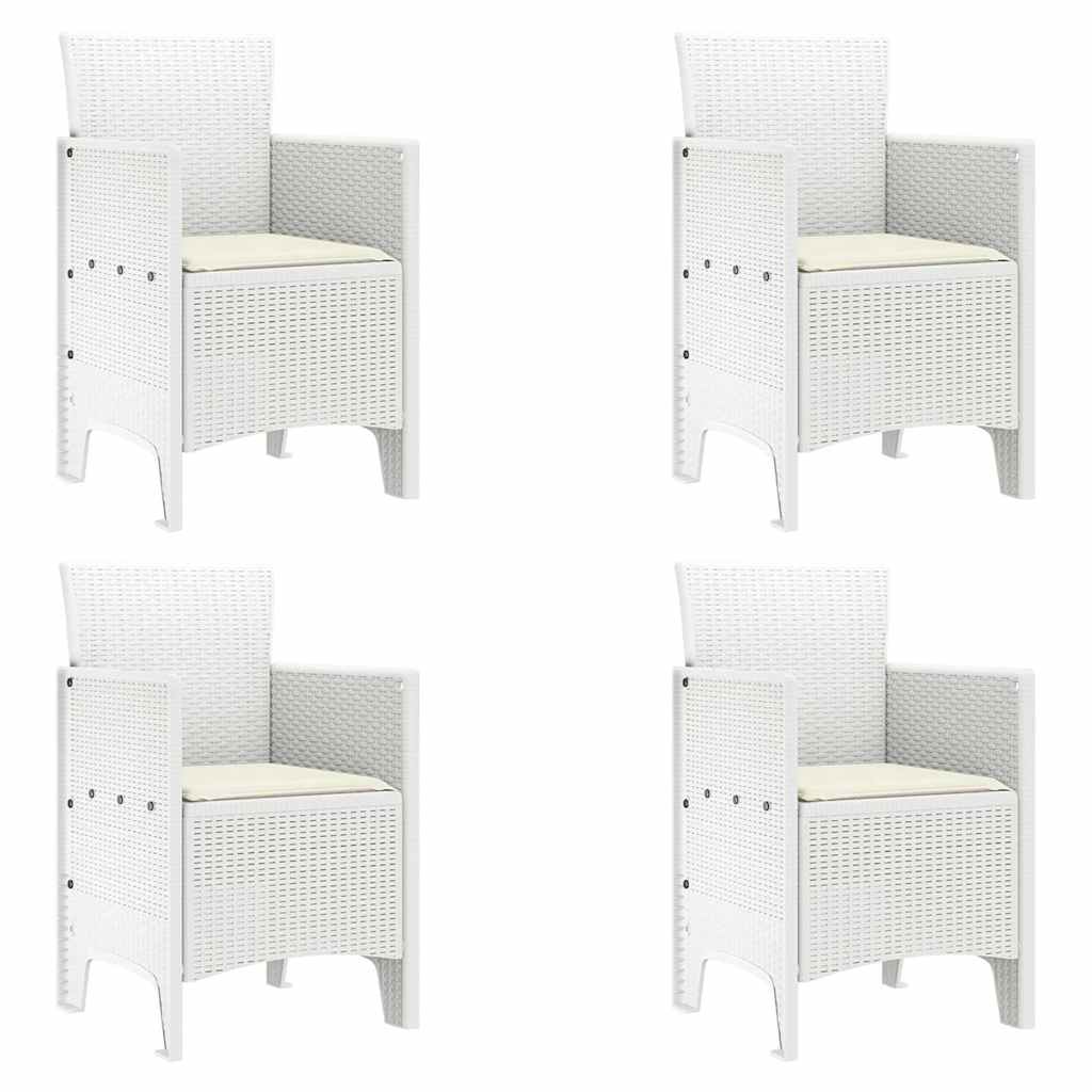 Kert étkező szett 5 pcs Fehér Polt rattan