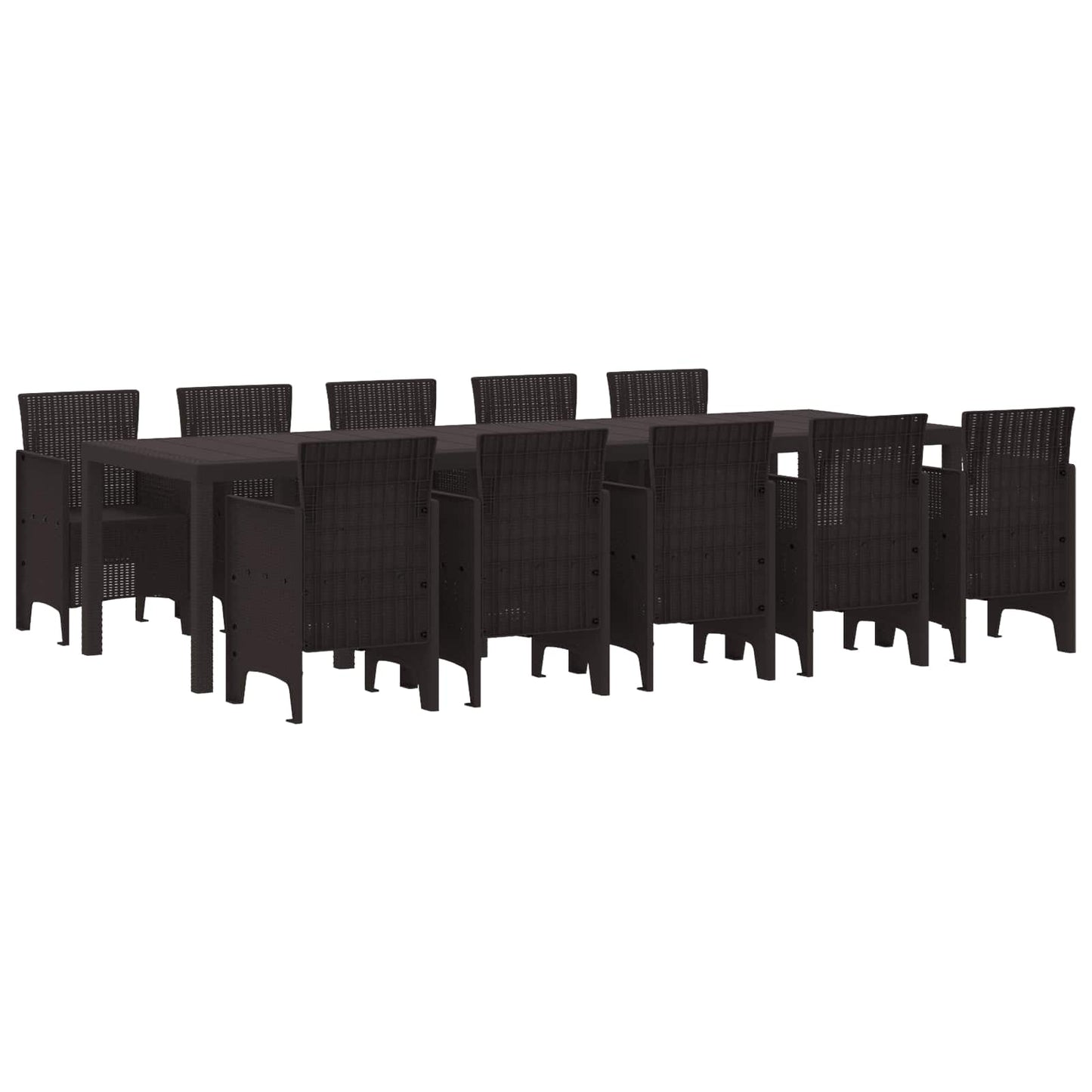 Kert étkező szett párnával 11 pcs Barna Rattan