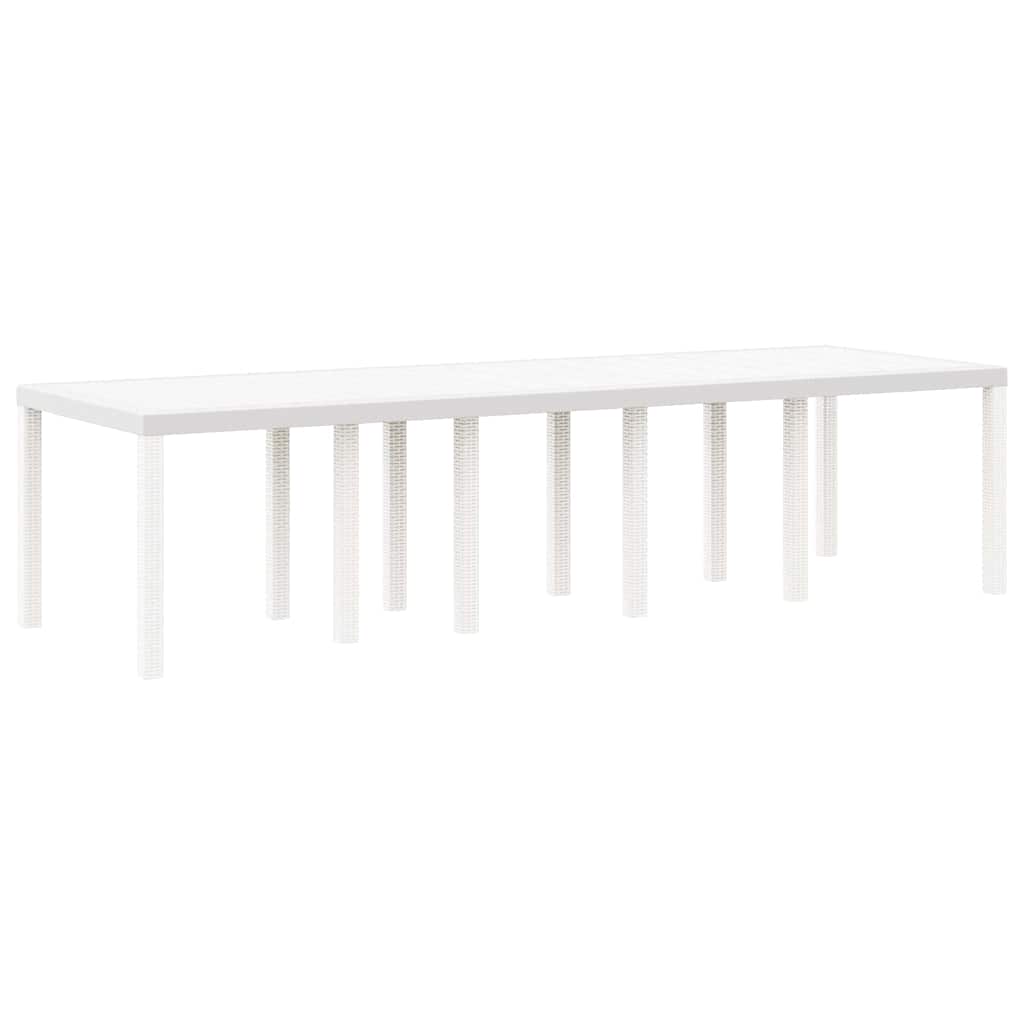 Kert étkező szett 11 pcs Fehér Rattan és acél