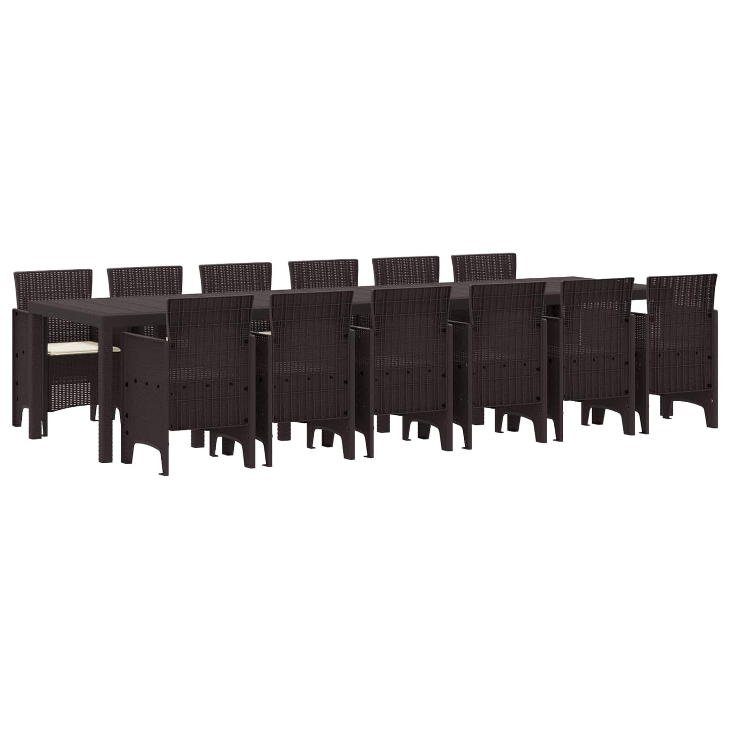 Kert étkező szett 13 pcs Barna Polt rattan