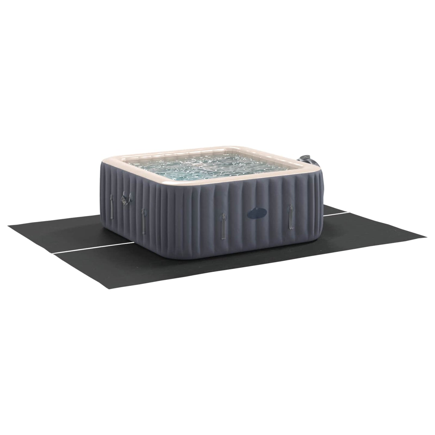 Medence alatlappal Fekete 300 x 220 x 0,1 cm Nemes szövet